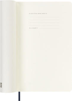 картинка Еженедельник 18 месяцев Moleskine Classic Soft (мягкая обложка),( 2026-2027),  Large (13x21 см), синий, от магазина Молескинов