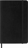 Еженедельник Moleskine Classic Soft (мягкая обложка), (2024-2025), Pocket (9x14 см), черный