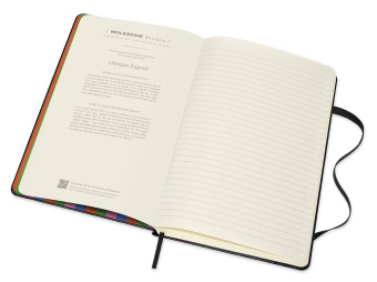 картинка Записная книжка Moleskine Studio Collection (в линейку), OLIMPIA ZAGNOLI, Large (13х21см), черная от магазина Молескинов