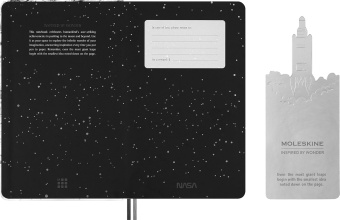 картинка Записная книжка Moleskine Limited Edition "NASA Inspired", (в линию), Large (13 х 21 см), светло-серая от магазина Молескинов
