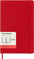 Ежедневник Moleskine Classic 2024, Large (13x21 см), красный