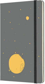 картинка Записная книжка Moleskine Limited Edition Le Petit Prince, (нелинованная), Large (13x21 см), серая от магазина Молескинов