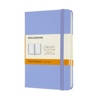 картинка Записная книжка Moleskine Classic (в линейку), Pocket (9x14см), Голубая (гортензия) от магазина Молескинов