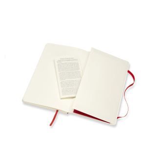 картинка Записная книжка Moleskine Classic Soft(мягкая обложка), в клетку, Large (13х21см), красная от магазина Молескинов
