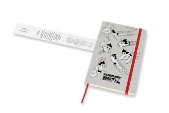 картинка Записная книжка Moleskine Astro Boy (в линейку), Large (13х21см), серый от магазина Молескинов