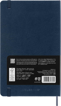 картинка Записная книжка Moleskine Smart (в линейку), Large (13x21 см), синяя от магазина Молескинов