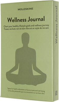 картинка Записная книжка Moleskine Passion Wellness Journal, Large (13x21см), зеленая от магазина Молескинов