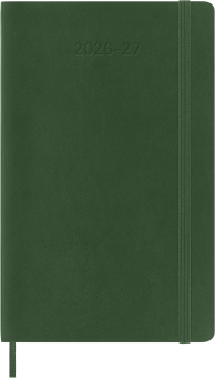 картинка Еженедельник 18 месяцев Moleskine Classic Soft (мягкая обложка),( 2026-2027), Large (13x21 см),  зеленый от магазина Молескинов