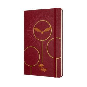 картинка Записная книжка Moleskine Harry Potter Quidditch (в линейку), Large (13x21см), темно-красная от магазина Молескинов