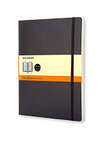 Записная книжка Moleskine Classic Soft(мягкая обложка), в линейку, XLarge (19х25 см), черная