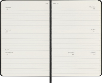 картинка Еженедельник  18 месяцев Moleskine Classic (гориз.2026-2027), Pocket (9x14 см), черный от магазина Молескинов
