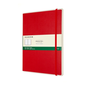 картинка Записная книжка Moleskine Smart Paper Tablet (нелинованная), XLarge (19x25 см), красная от магазина Молескинов