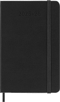 Еженедельник 18 месяцев Moleskine Classic 2025 - 2026, Pocket (9x14 см), твердая обложка, черный