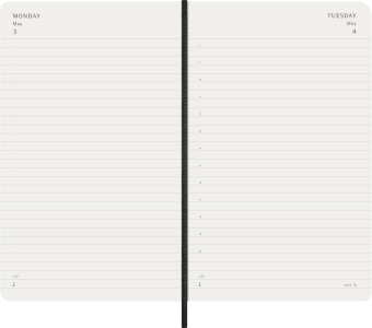 картинка Ежедневник 18 месяцев  Moleskine Classic Soft (мягкая обложка), (2026-2027), Large (13x21 см), черный от магазина Молескинов