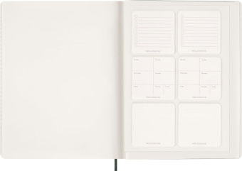 картинка Еженедельник Moleskine Essential Weekly Vertical Planner (2026), XXL (23,5×28,14), мягкая обложка, зеленый от магазина Молескинов