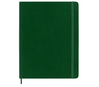 картинка Записная книжка Moleskine Classic Soft (мягкая обложка), нелинованная, XLarge (19х25см), зеленая от магазина Молескинов
