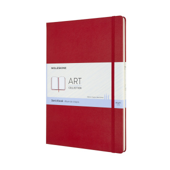 картинка Записная книжка Moleskine Sketchbook (скетчбук для рисунков), А4, красная от магазина Молескинов