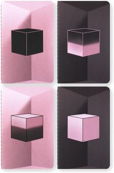 картинка Набор из 4 тетрадей Moleskine Cahier Limited Edition BlackPink, нелинованные, Pocket (9х14см), черные и розовые от магазина Молескинов