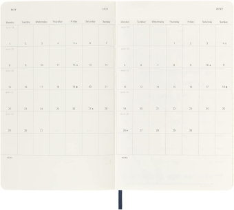 картинка Ежедневник Moleskine Classic Soft (мягкая обложка), 2023, Large (13x21 см), синий от магазина Молескинов