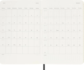 картинка Ежедневник Moleskine Classic Soft (мягкая обложка), 2026, Pocket (9x14 см), черный от магазина Молескинов