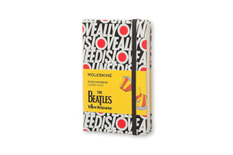 картинка Записная книжка Moleskine Beatles (в линейку), Pocket (9x14см), черная от магазина Молескинов