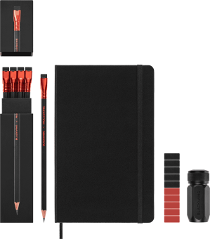 картинка Набор Moleskine x Blackwing Creative Set (Записная книжка + 12 Графитных Карандашей B + Точилка) от магазина Молескинов