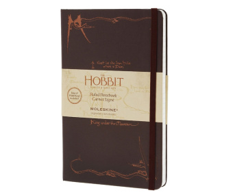картинка Записная книжка Moleskine Hobbit (в линейку), Large (13х21см), бургунди от магазина Молескинов