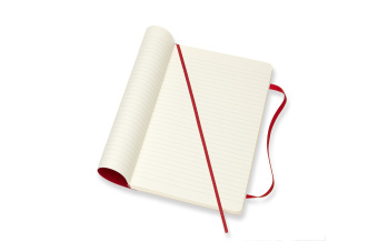 картинка Записная книжка Moleskine Classic Soft(мягкая обложка), в линейку, Large (13x21 см), красная от магазина Молескинов
