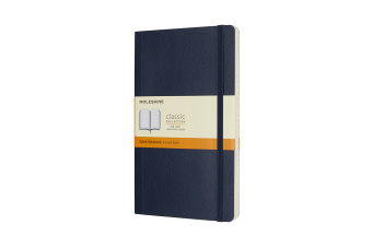 картинка Записн книж Moleskine Classic Soft(мягкая обложка),в лин,Large(13х21 см),син,без пленки,b2b от магазина Молескинов