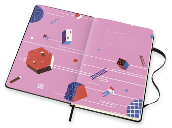 картинка Записная книжка Moleskine Studio Collection (в линейку), YUKAI DU, Large (13х21см), черная от магазина Молескинов