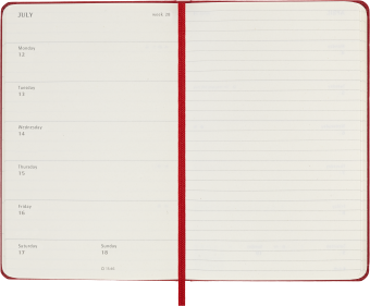 картинка Еженедельник 18 месяцев Moleskine Classic (2026-2027), Pocket (9x14 см),  красный от магазина Молескинов