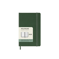 Еженедельник Moleskine Classic 2025, Pocket (9x14 см), зеленый