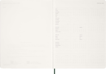 картинка Еженедельник Moleskine Essential Weekly Vertical Planner (2026), XXL (23,5×28,14), мягкая обложка, зеленый от магазина Молескинов
