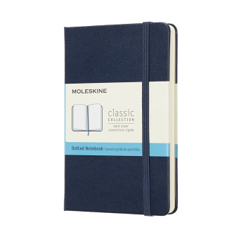 картинка Записная книжка Moleskine Classic (в точку), Pocket (9х14см), синяя от магазина Молескинов