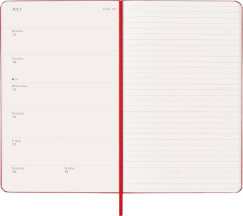 картинка Еженедельник Moleskine Classic 2026, Large (13x21 см), красный от магазина Молескинов