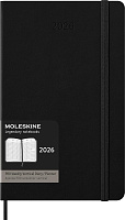 Еженедельник Moleskine Professional 2026 (верт.), Large (13x21 см), черный