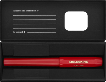 картинка Ручка перьевая Moleskine KAWECO, красная в подарочной упаковке от магазина Молескинов