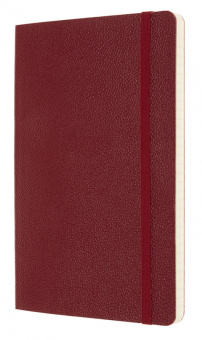 картинка Записная книжка Moleskine LIMITED EDITION LEATHER Soft (мягкая обложка), ( Large 13x21 см) красная от магазина Молескинов