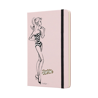 картинка Записная книжка Moleskine Barbie (нелинованная), Large (13x21см), светло-розовая от магазина Молескинов