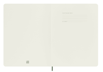 картинка Записная книжка Moleskine Classic Soft (мягкая обложка), нелинованная, XLarge (19х25см), зеленая от магазина Молескинов