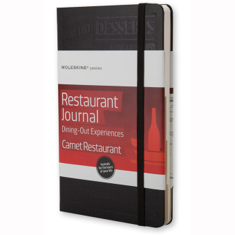 картинка Записная книжка Moleskine Passion Restaurant Journal, Large (13x21см), черная от магазина Молескинов