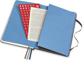 картинка Записная книжка Moleskine Voyageur, Large (11.8 x 18.2см), темно-коричневая от магазина Молескинов