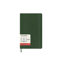 Ежедневник Moleskine Classic Soft (мягкая обложка), 2025, Large (13x21 см), зеленый