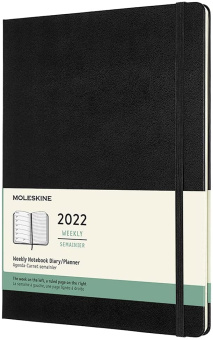 картинка Еженедельник Moleskine Classic 2022, XLarge (19х25см), черный от магазина Молескинов