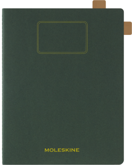 картинка Записная книжка Moleskine Student Cahier (в линейку), XXL/A4 (22x28см), мягкая обложка, зеленая от магазина Молескинов