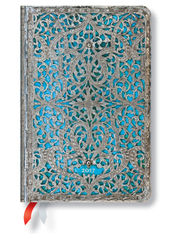 картинка Еженедельник Paperblanks Maya Blue (гориз.2017), Mini (9,5х14см), синий от магазина Молескинов