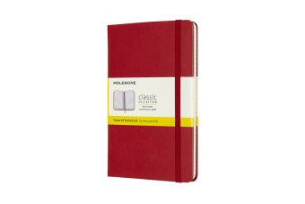 картинка Записная книжка Moleskine Classic (в клетку), Large (13х21см), красная от магазина Молескинов