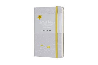 картинка Еженедельник Moleskine Le Petit Prince  (2019-2020), Pocket (9x14 см), серый от магазина Молескинов