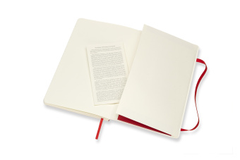 картинка Записная книжка Moleskine Classic Soft(мягкая обложка), в линейку, Large (13x21 см), красная от магазина Молескинов