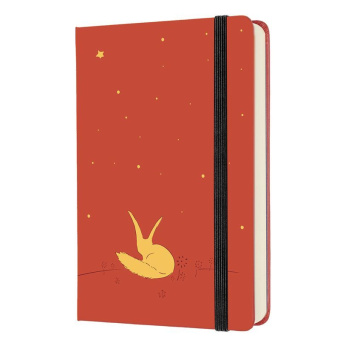 картинка Ежедневник Moleskine Le Petit Prince Fox (2022), Pocket (9x14 см), оранжевый от магазина Молескинов